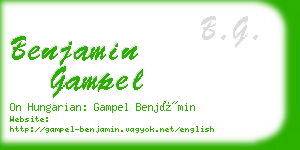 benjamin gampel business card